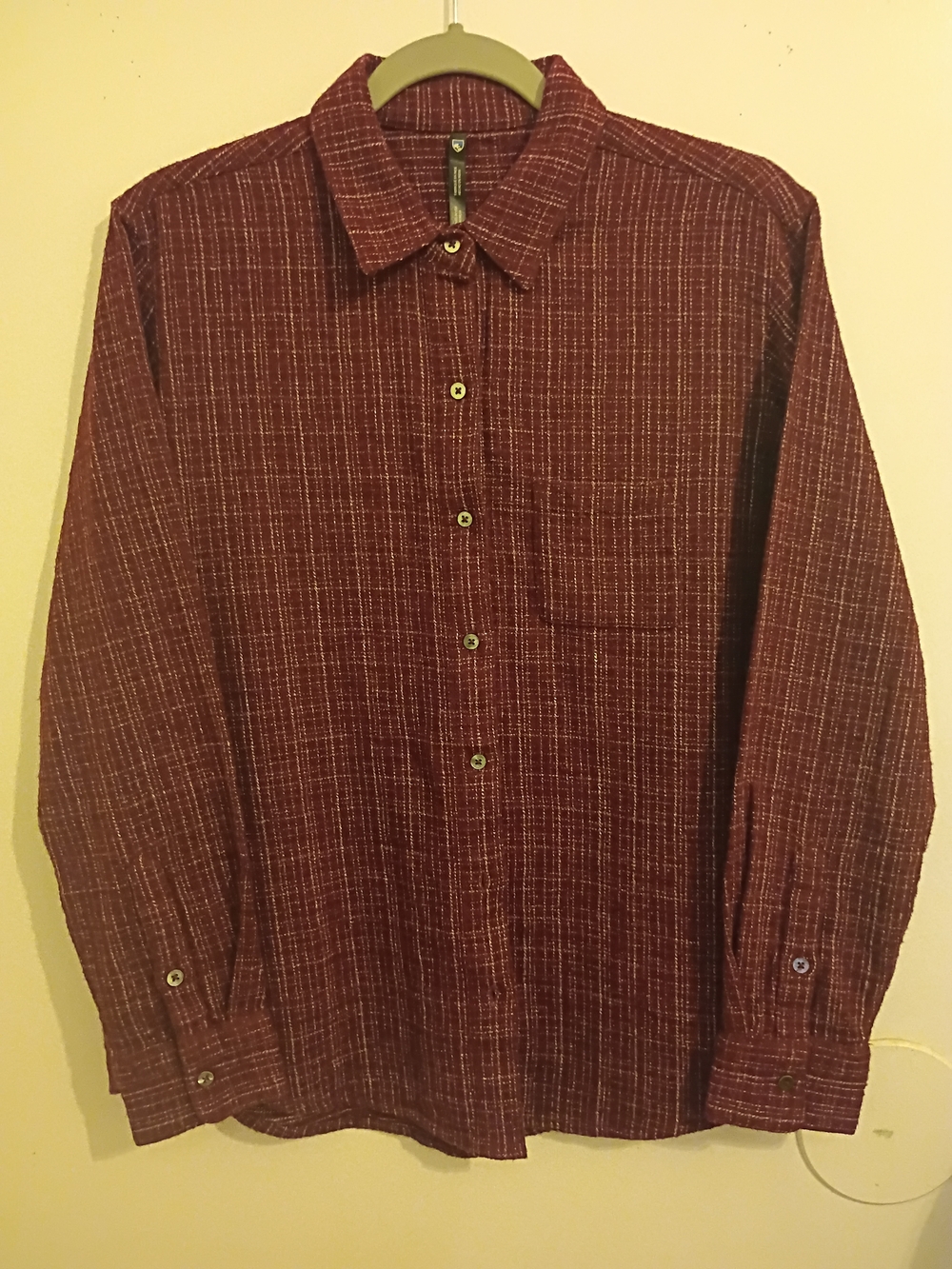 Kuhl‎ Women's Patterned Button-up Burgundy Flannel Shirt Sz XS NWT